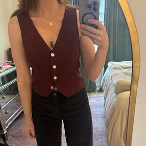 Madewell Burgundy Vest